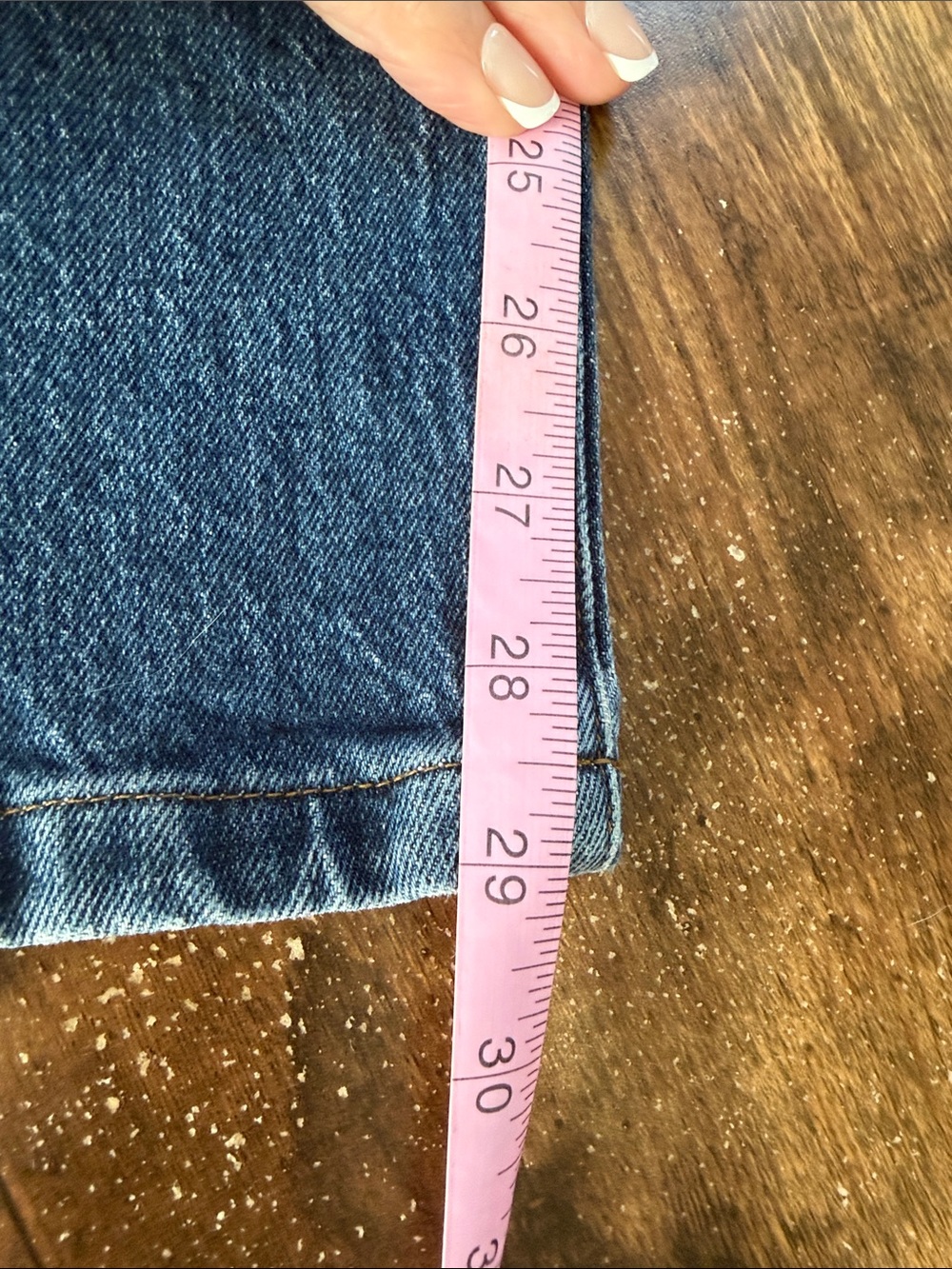 Frame High-Rise Straight Leg Jeans in Classic Blue - Picture 8 of 10